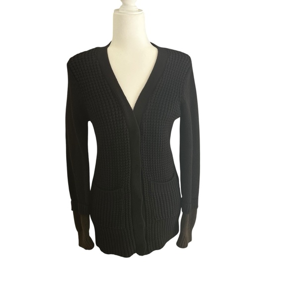 Lucca Couture Cardigan black sweater womens SZ small preppy academia farmcore - Picture 1 of 14